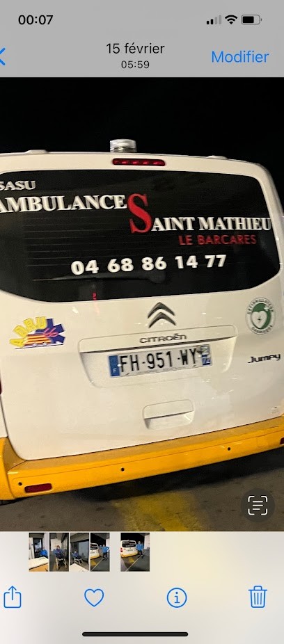 Ambulances Taxi Saint Mathieu, Ambulancier à Leucate